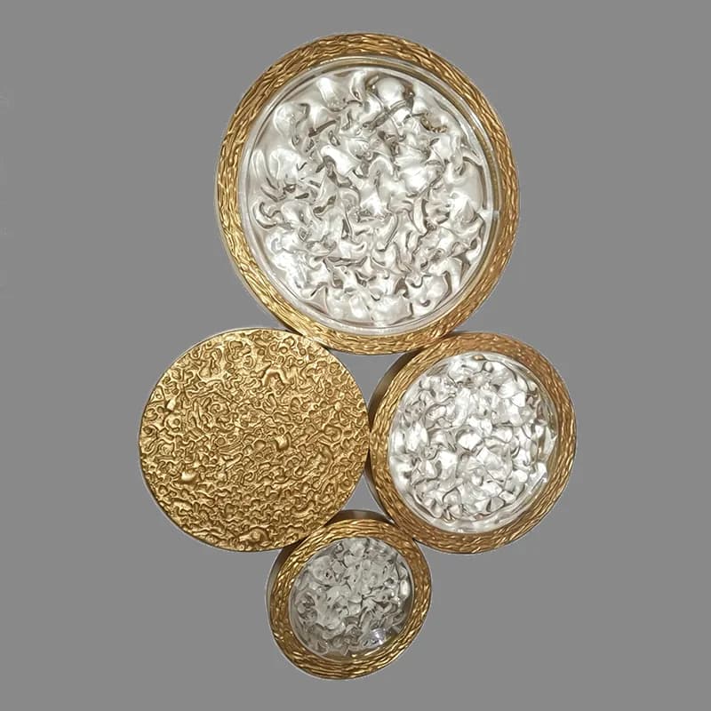 Hand-Forged Brass & Artisan Glass Wall Sconce Set | 4-Piece Textured Sconce