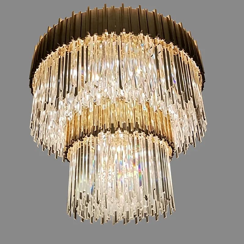 Empire Two-Tier Crystal Chandelier